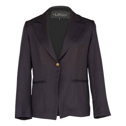 Luxe Charcoal Blazer – Women’s Tailored Office Jacket