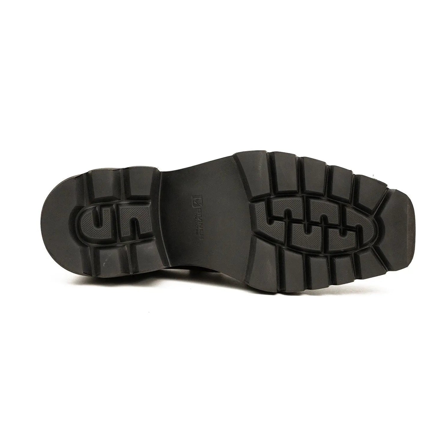 Men's Patent Leather Wine Red Derby Shoes with Chunky Sole