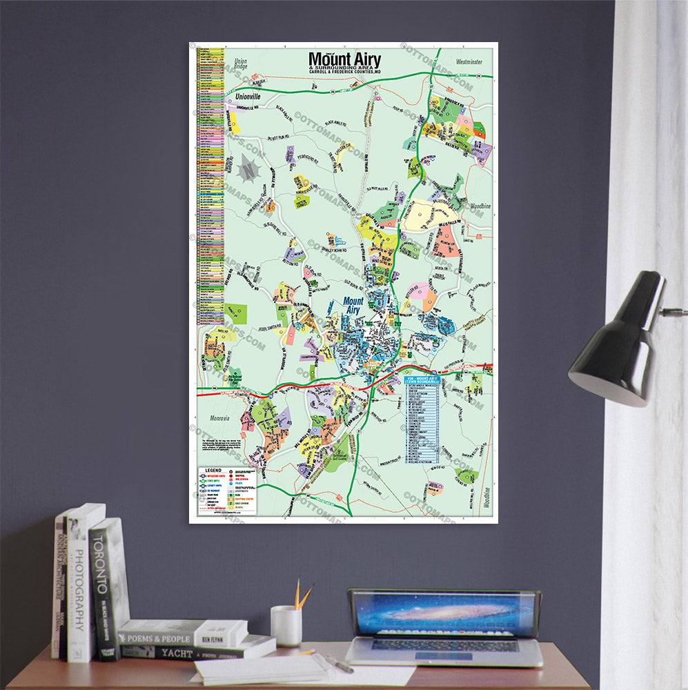 Mt Airy Map, Frederick County, MD - POSTER PRINTS