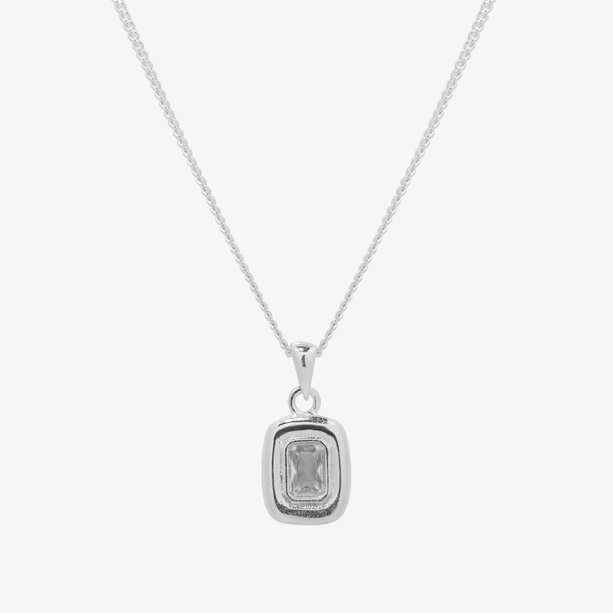 Square pendant necklace-0