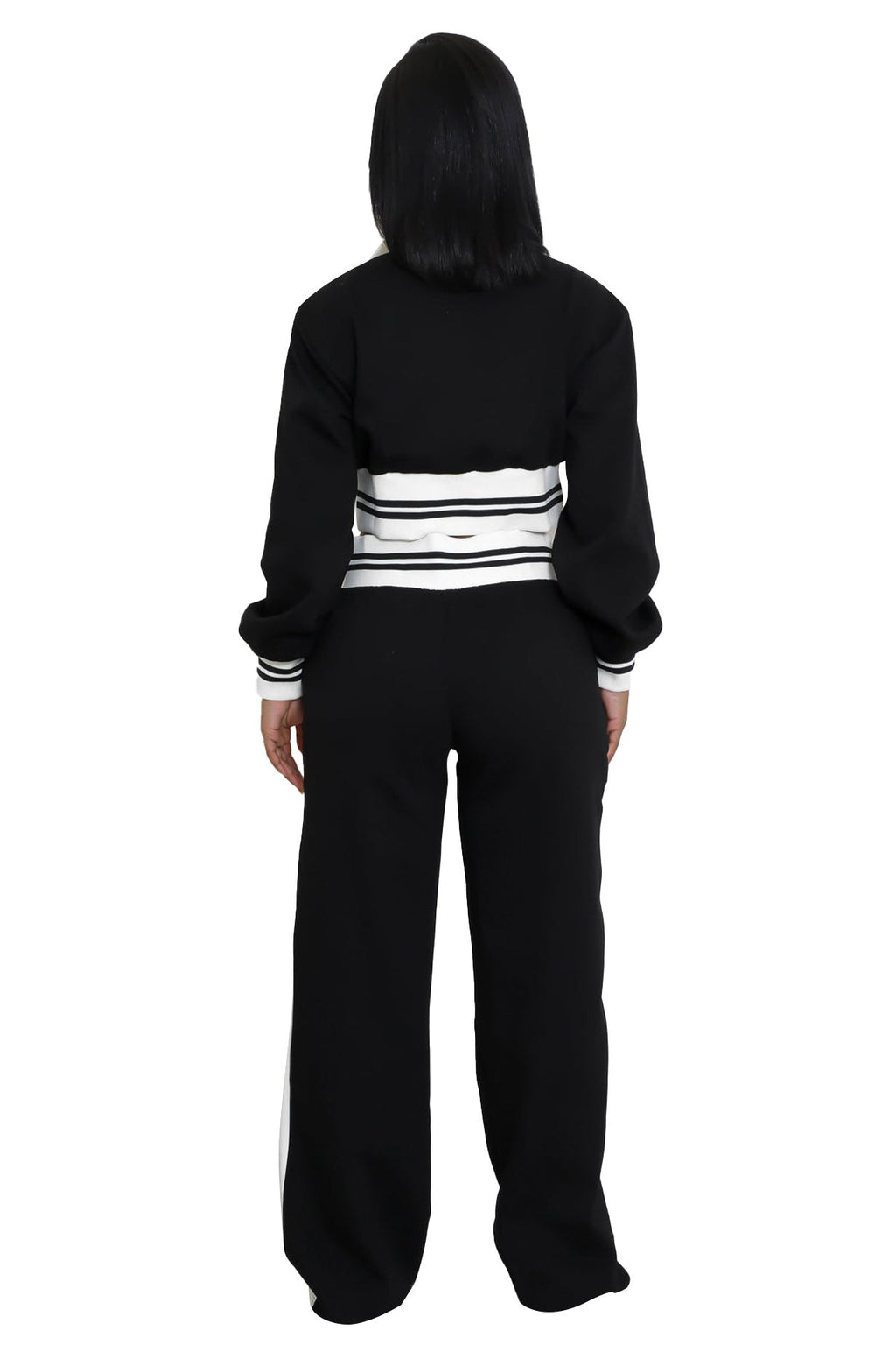 ENSEMBLE PANTALON DEUX PIÈCES DÉCONTRACTÉ MODE FEMME