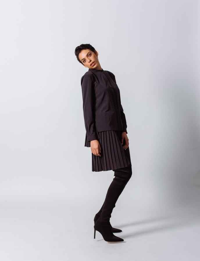 Luxe Black Pleated Skirt – Elegant Women’s Pleated Skirt