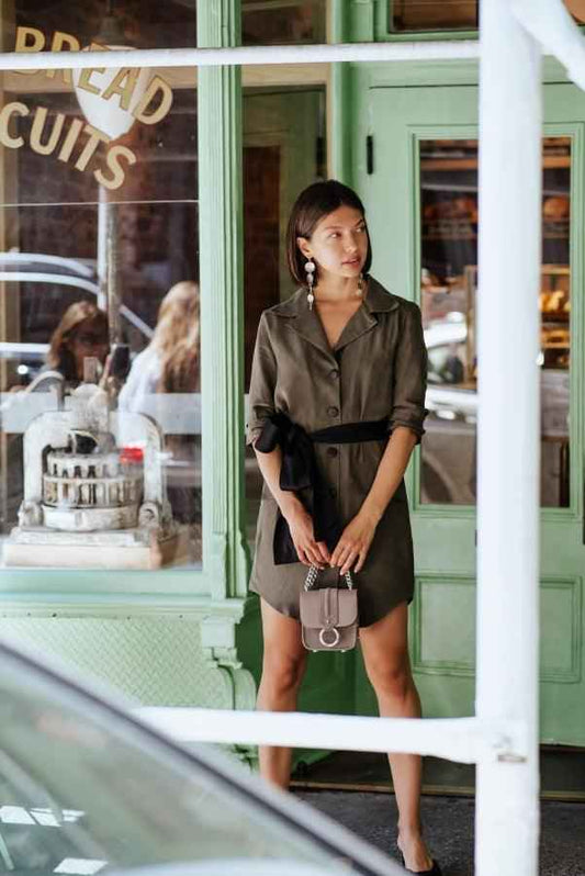 Montana Green Blazer Dress – Women’s Tailored Blazer-Style Dress