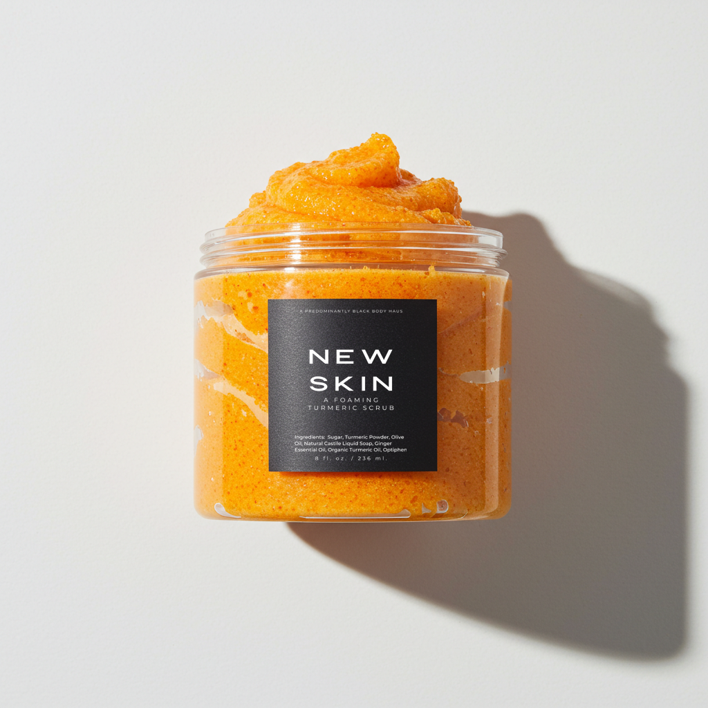 NEW SKIN, A FOAMING TURMERIC SCRUB - Lolomo!