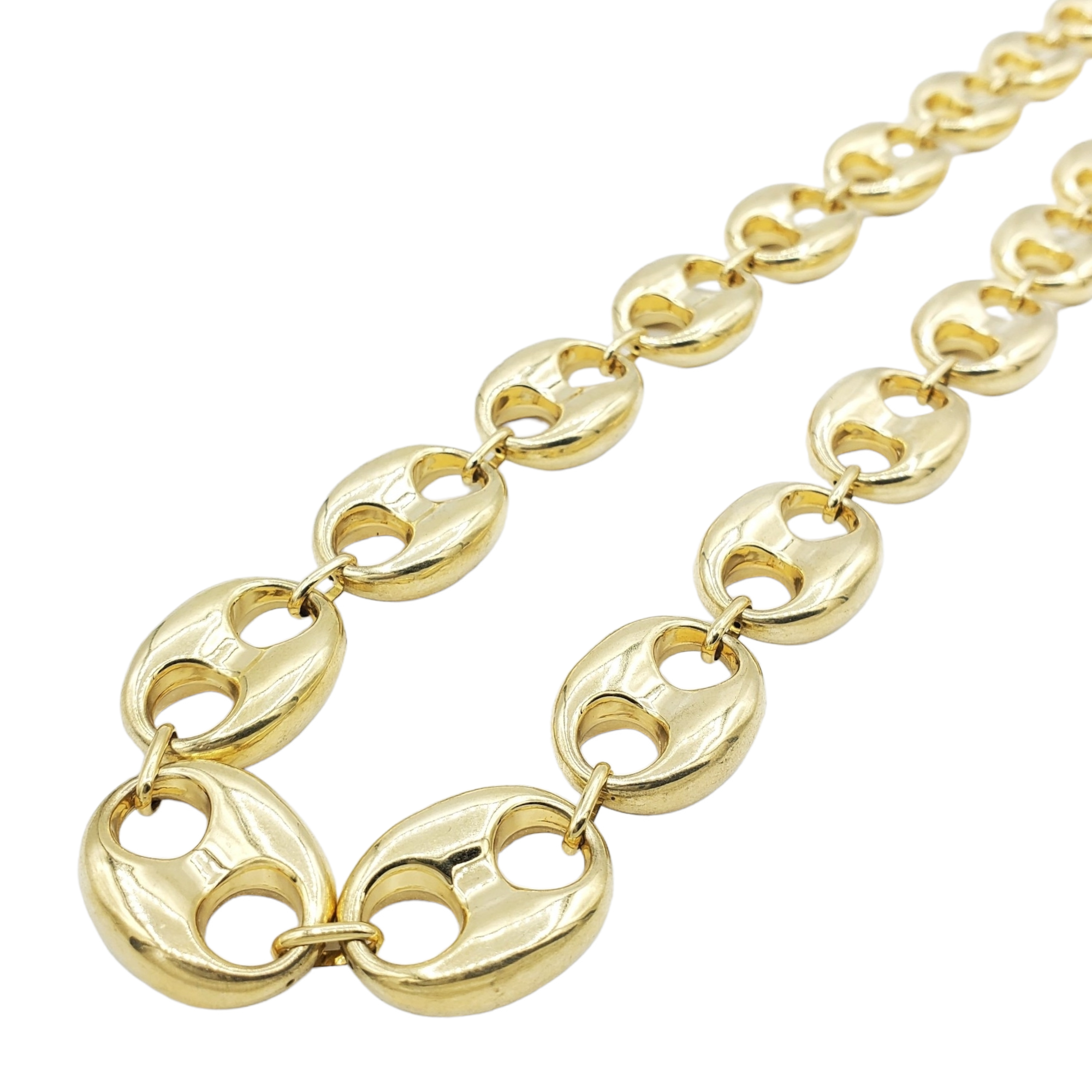 10K Gold- Hollow Puff Mariner Chain - Lolomo!