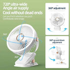 Portable 8000mAh Camping Fan with LED Light