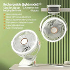 Portable 8000mAh Camping Fan with LED Light