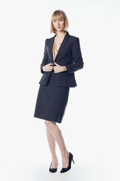 Tailoring Dark Grey Blazer – Classic Single-Breasted Blazer - Lolomo!
