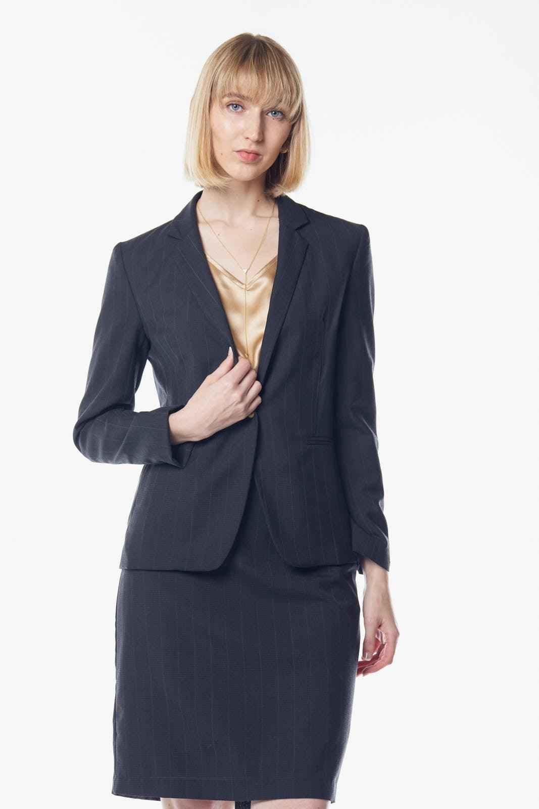 Tailoring Dark Grey Blazer – Classic Single-Breasted Blazer