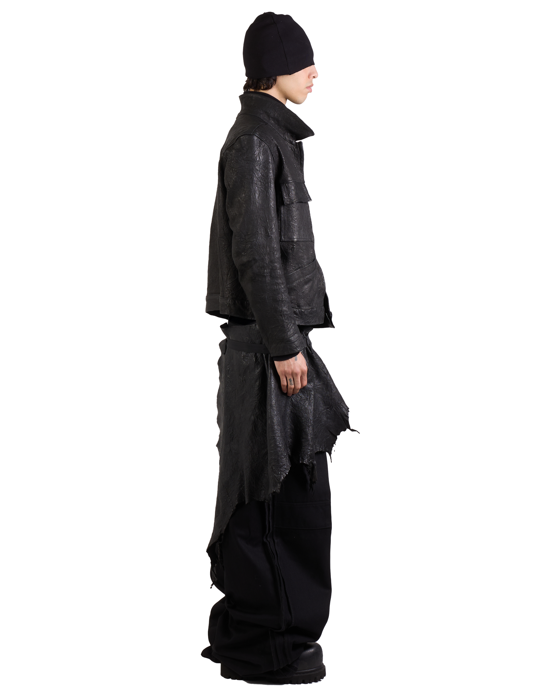 LEATHER HALF SKIRT - Lolomo!