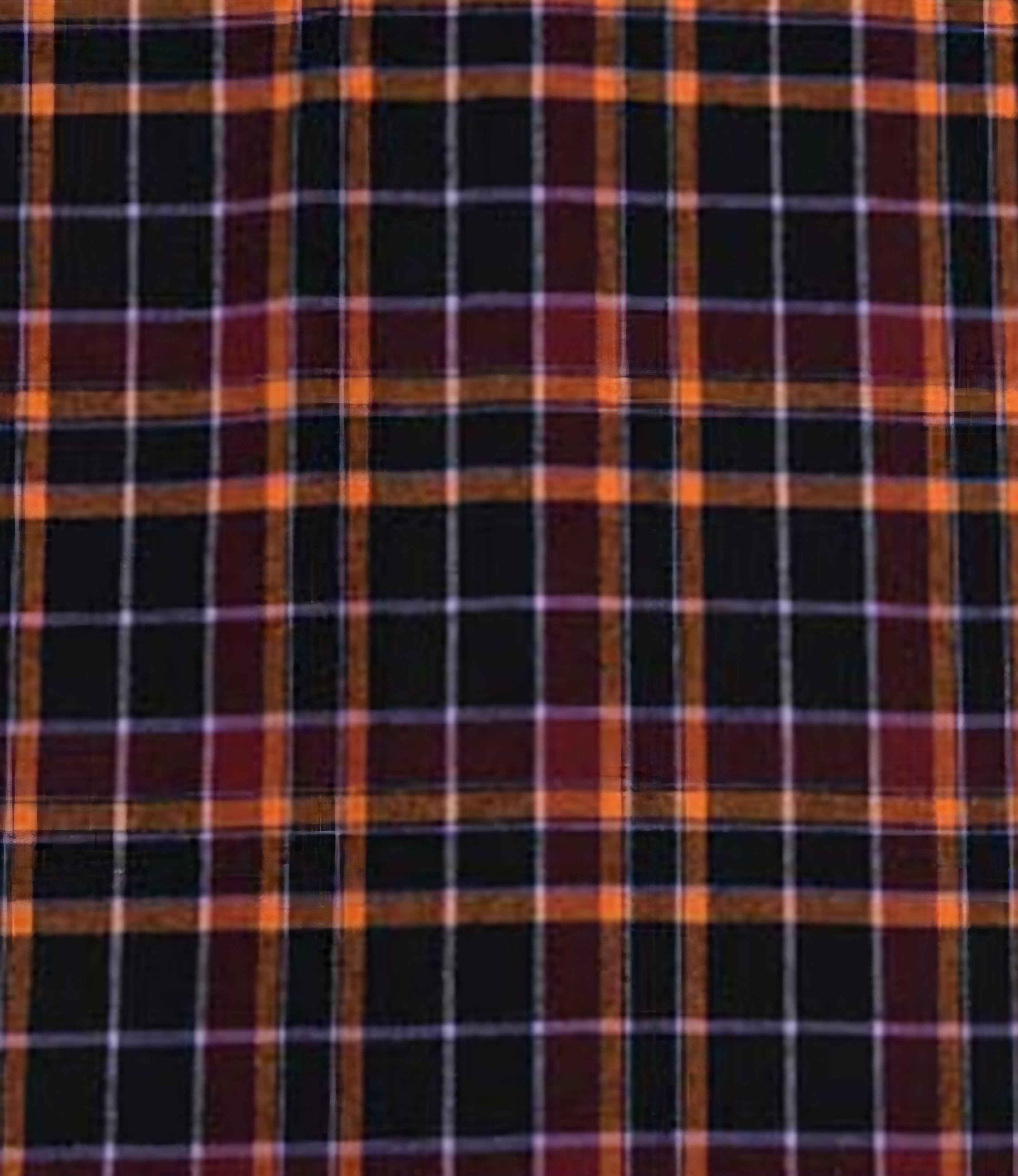 Black Dark Purple Orange and Light Purple Paid Flannel