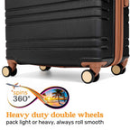 Brickell 3 Piece Expandable Retro Luggage Set