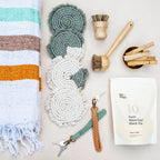 Posavasos de macramé hechos a mano | Juego de 4 posavasos bohemios
