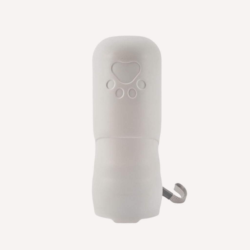 Bouteille d'eau de voyage pour chien avec porte-friandises – Étanche et sans BPA 350 ml