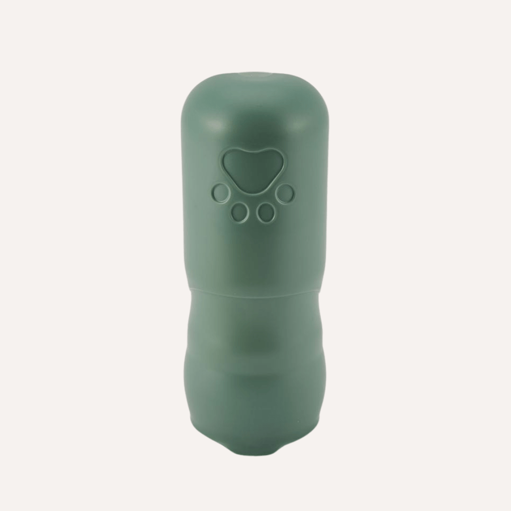 Bouteille d'eau de voyage pour chien avec porte-friandises – Étanche et sans BPA 350 ml