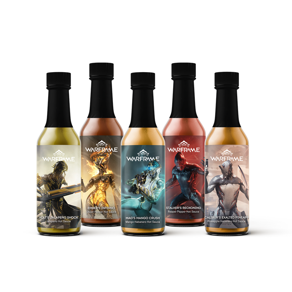 Paquete de 5 salsas picantes de Warframe