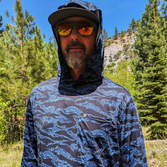 Carson Sun Hoodie - Black Tiger Camo