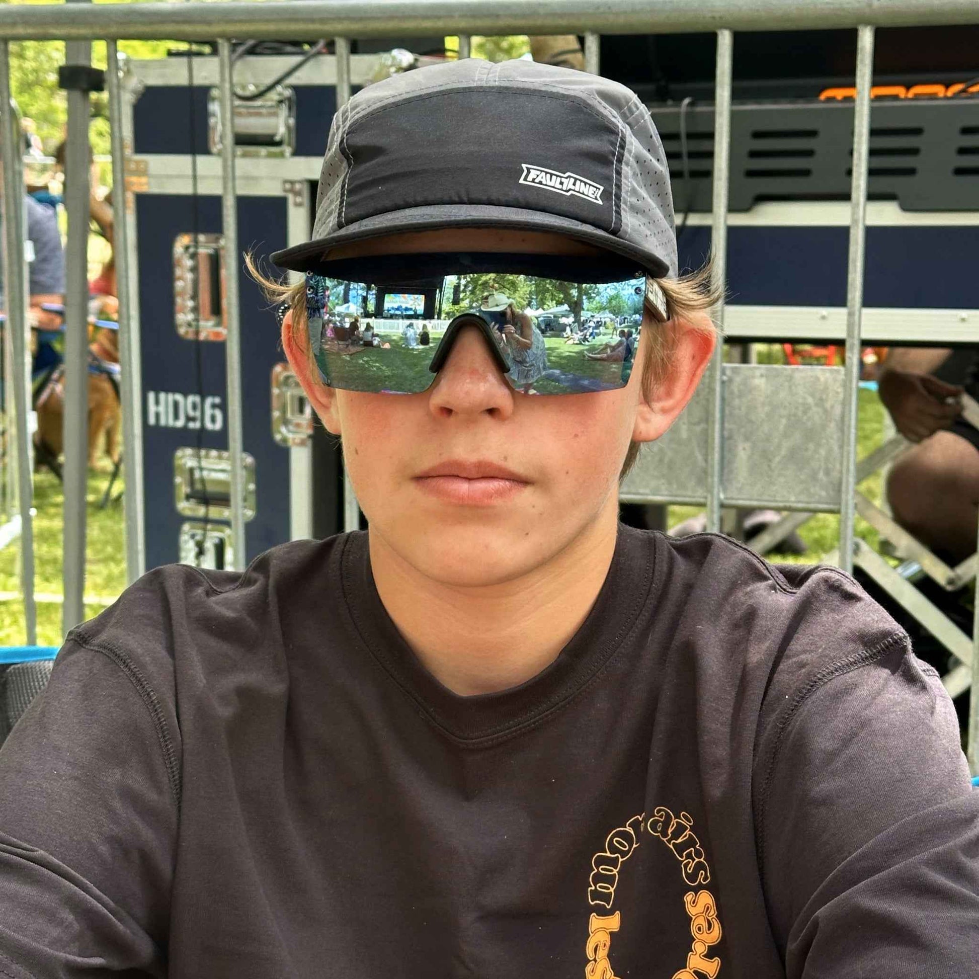 Crushable 5-Panel Camper Hat - Black/Grey