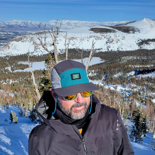 Ultralight 5-Panel Camper Hat - Graphite/Teal