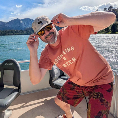 Mountains & Beer Sustainable Tee - Rust