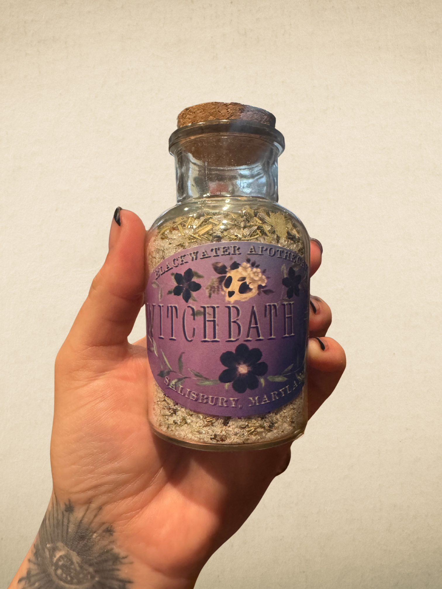 Witch Bath No. 13 – Herbal Ritual Soak (4.5oz Glass Corked Bottle)