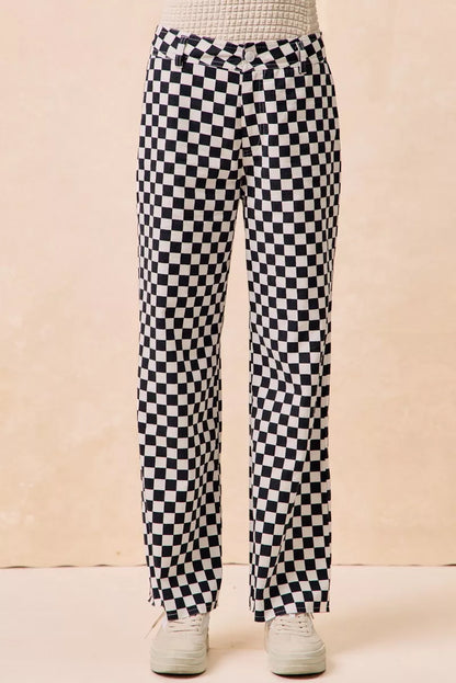 BiBi Gameday Theme Checkered Printed Pants