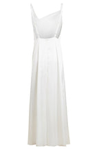 Asymmetric White Maxi Dress - Lolomo!