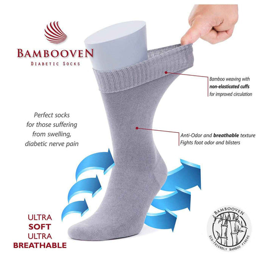 Men’s Bamboo Diabetic Dress & Trouser Socks 6-Pack - 637