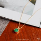 BAYLIE MALACHITE NECKLACE - Lolomo!