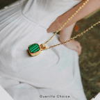 BAYLIE MALACHITE NECKLACE - Lolomo!