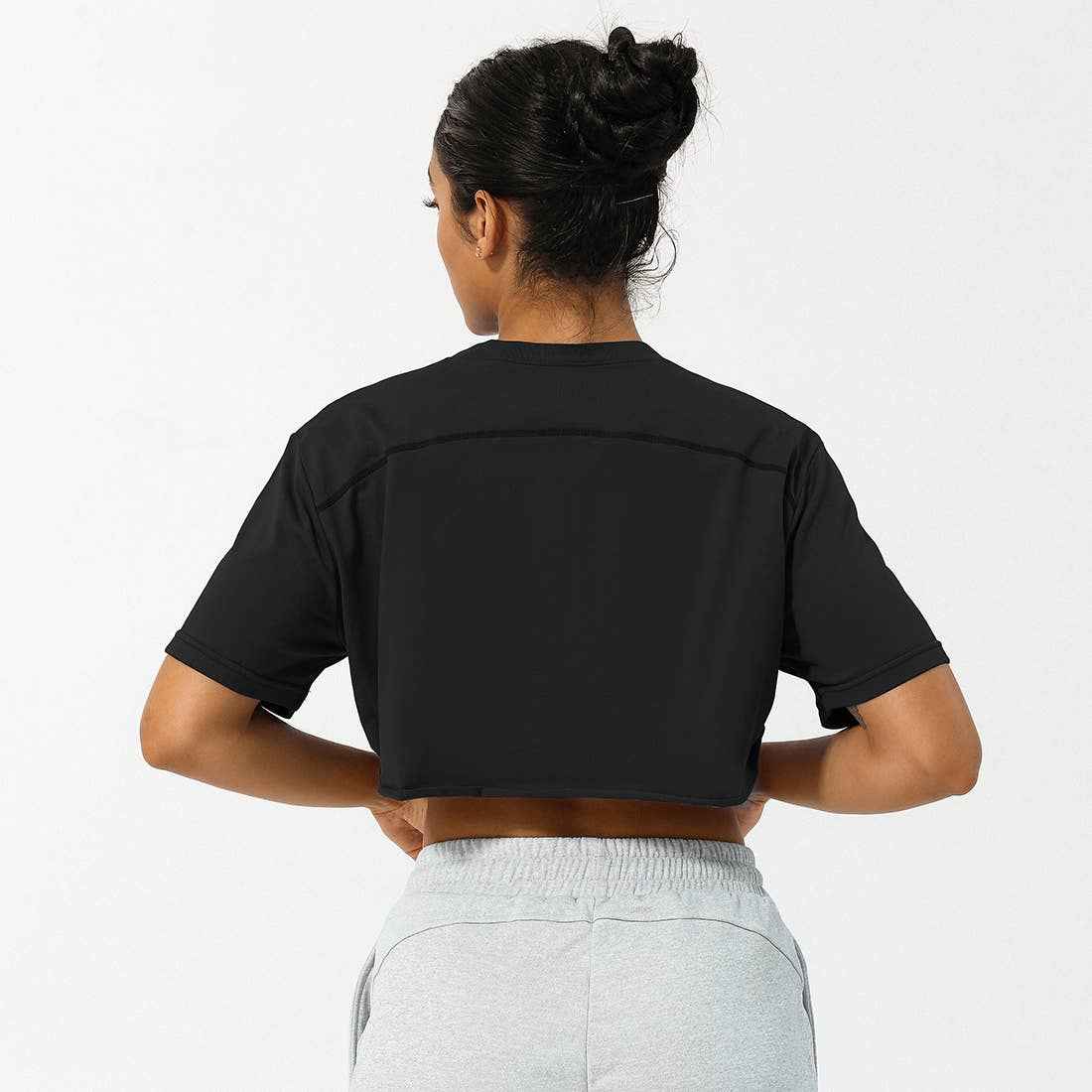 Well-in Vogue Women Loose Sport Crop Top T-Shirt