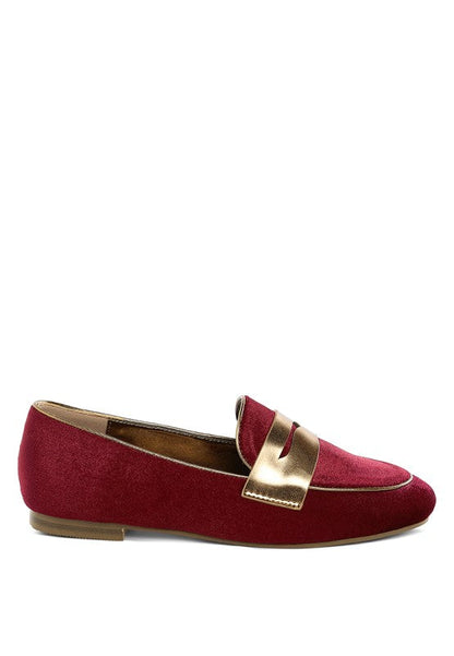 Malta Penny Strap Velvet Loafers