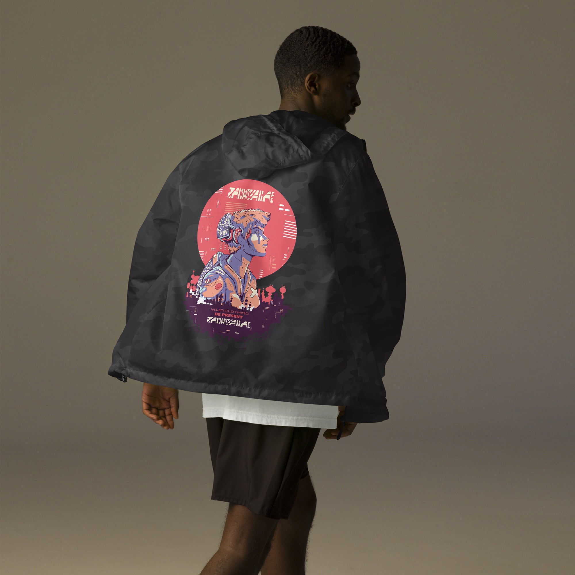 Be Present Windbreaker - Lolomo!