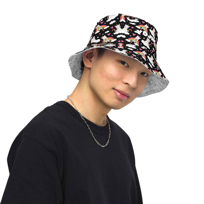Black and White Reversible Bucket Hat