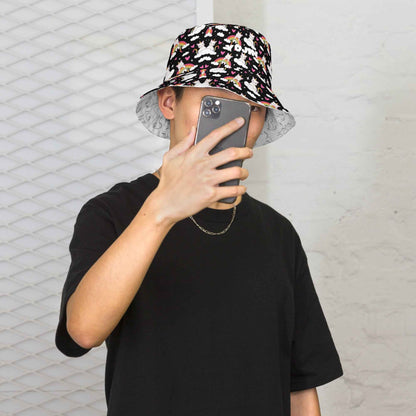 Black and White Reversible Bucket Hat