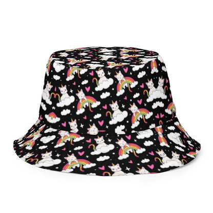 Black and White Reversible Bucket Hat