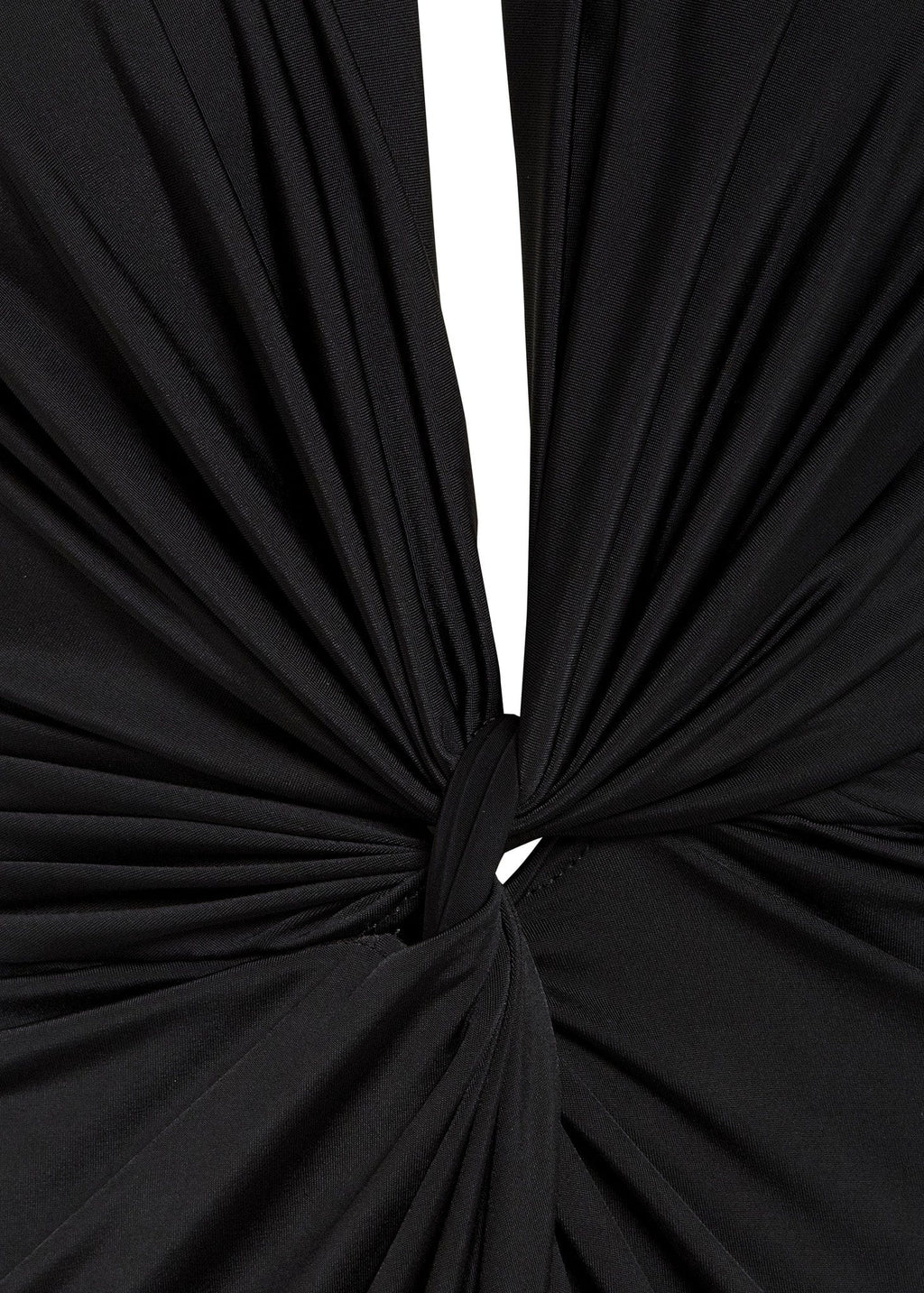 Black Knot Front Midi Dress - Lolomo!