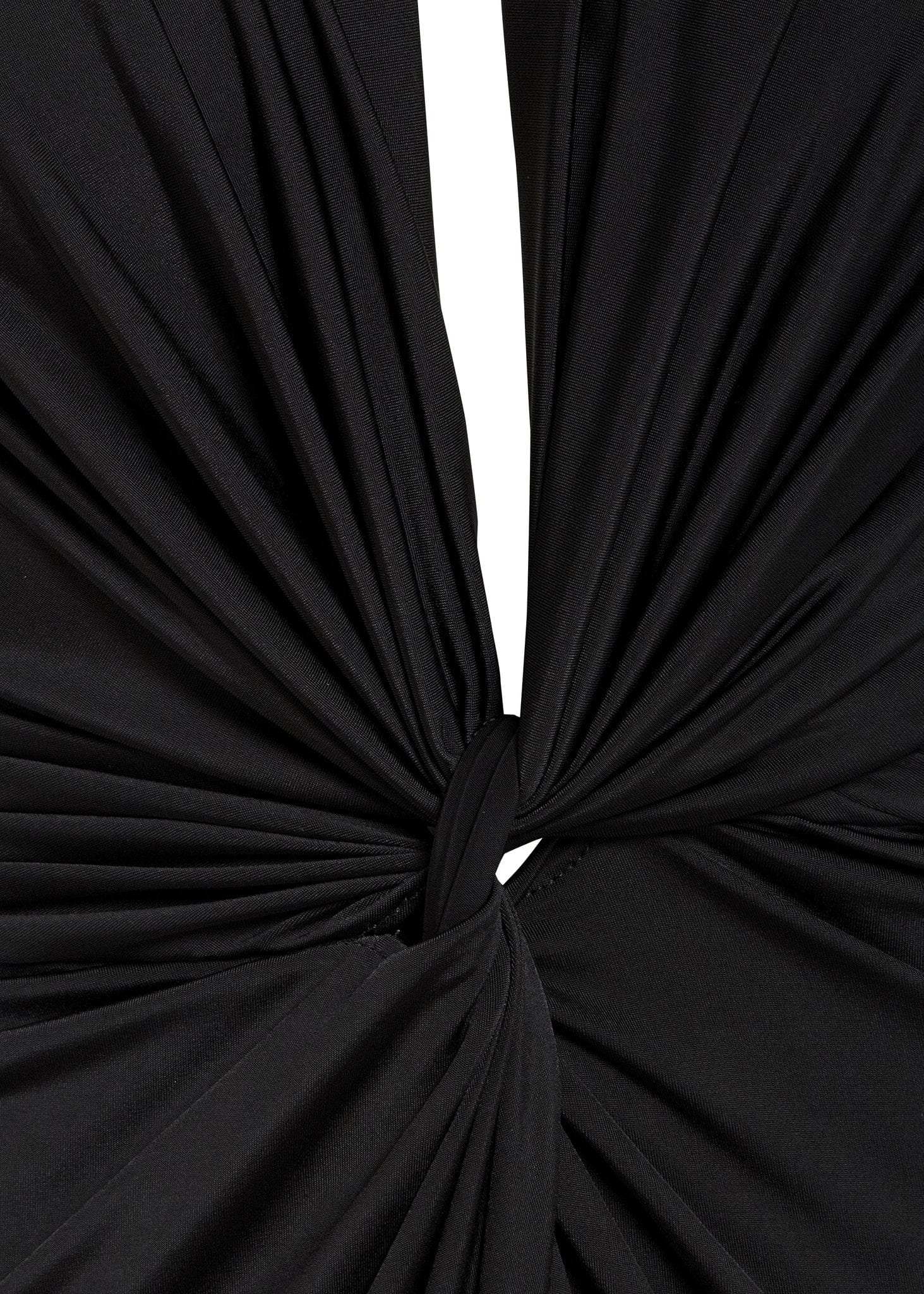 Black Knot Front Midi Dress - Lolomo!