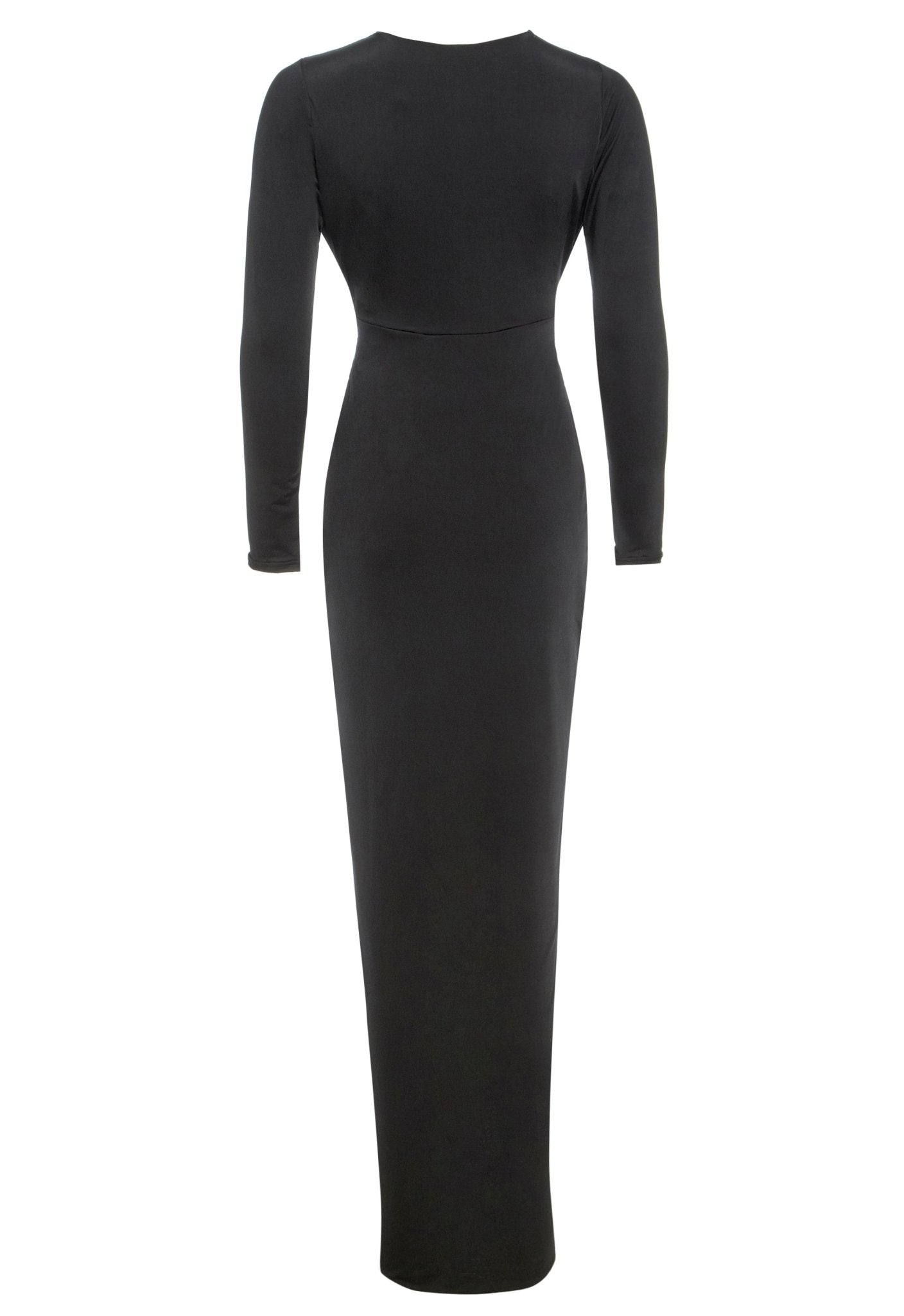 Black Knot Front Midi Dress - Lolomo!