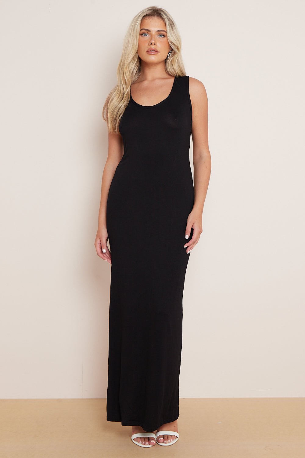 Black Racerback Maxi Dress - Lolomo!