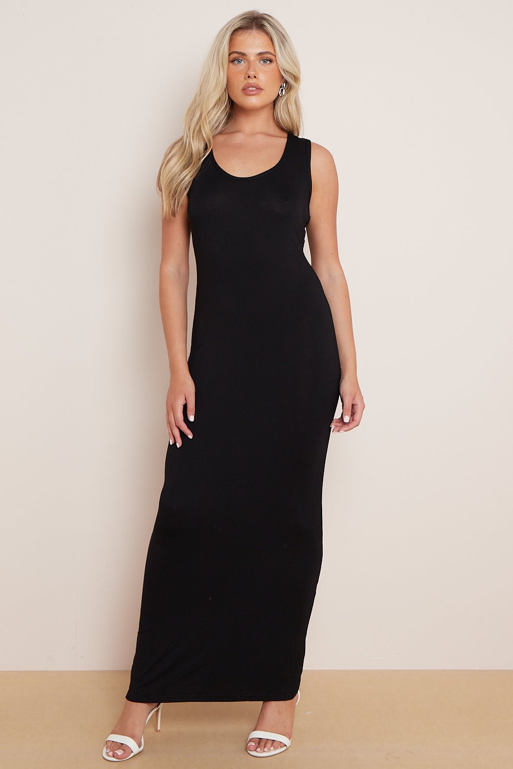 Black Racerback Maxi Dress - Lolomo!