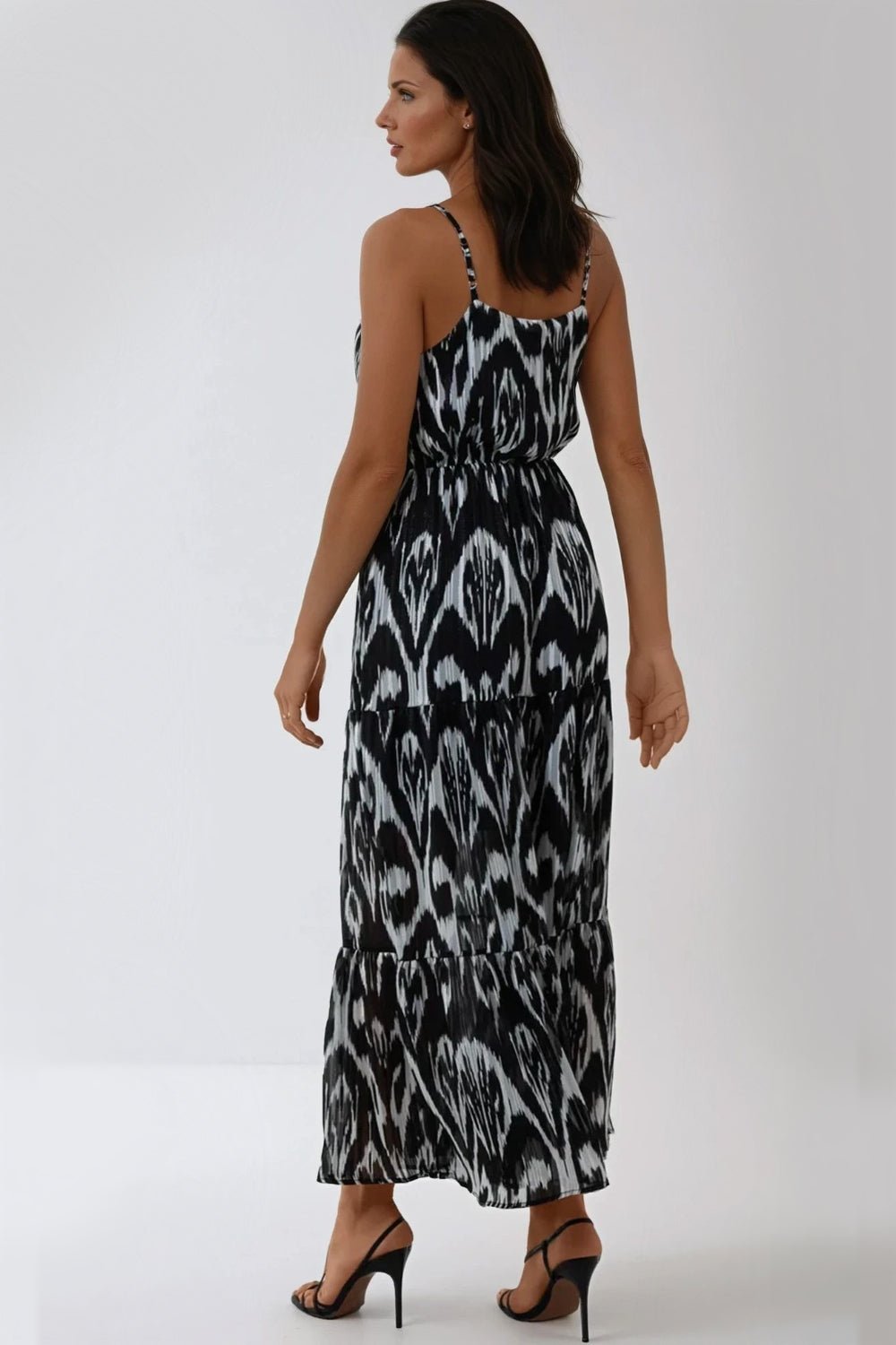Black Strappy Wrap Maxi Dress - Lolomo!