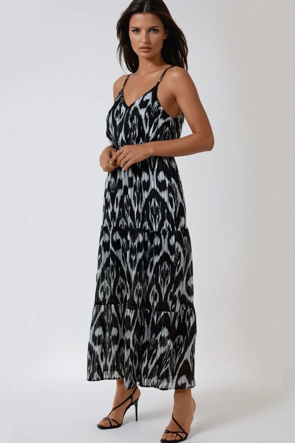 Black Strappy Wrap Maxi Dress - Lolomo!