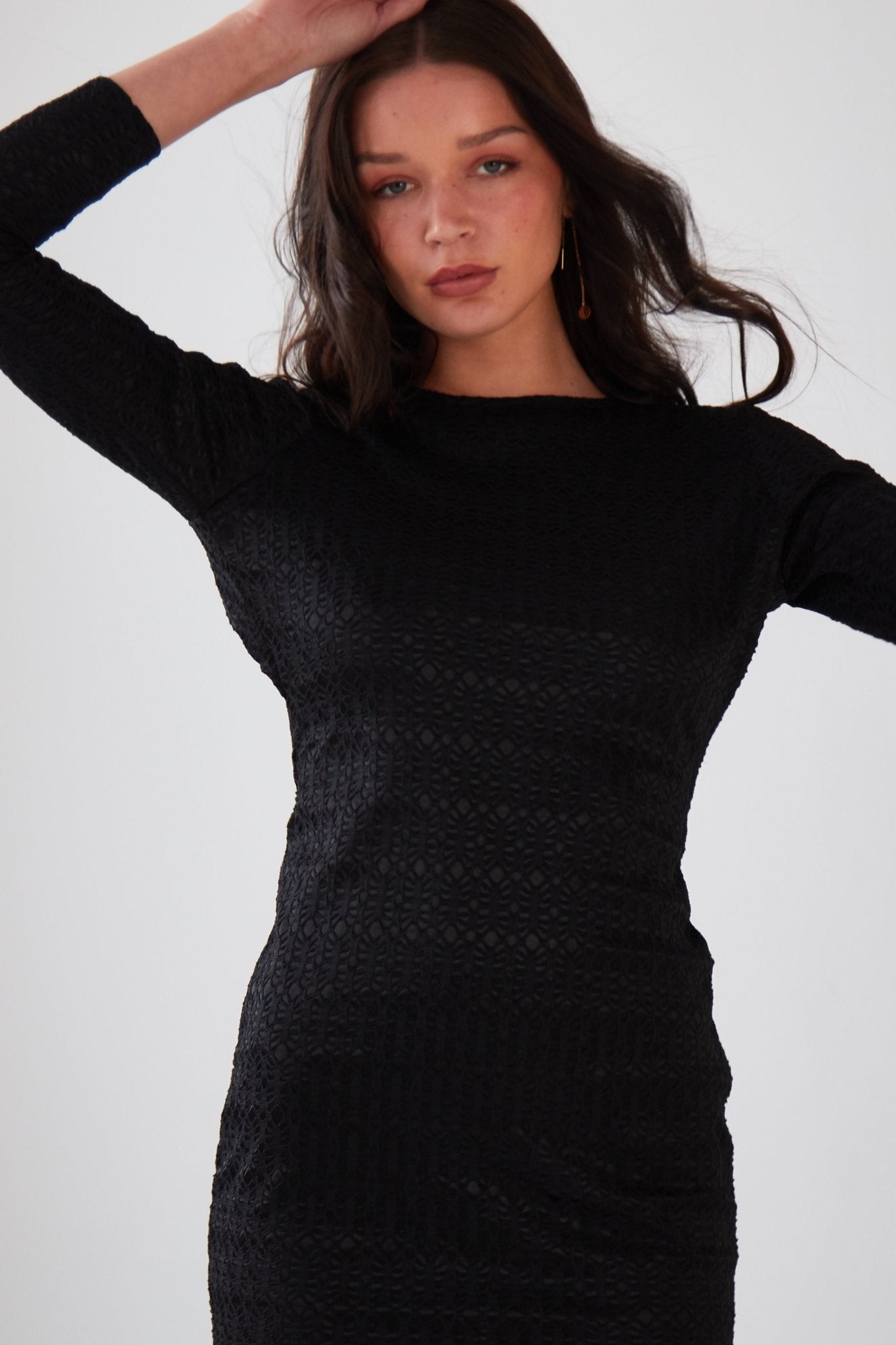 Black Twisted Backless Dress - Lolomo!