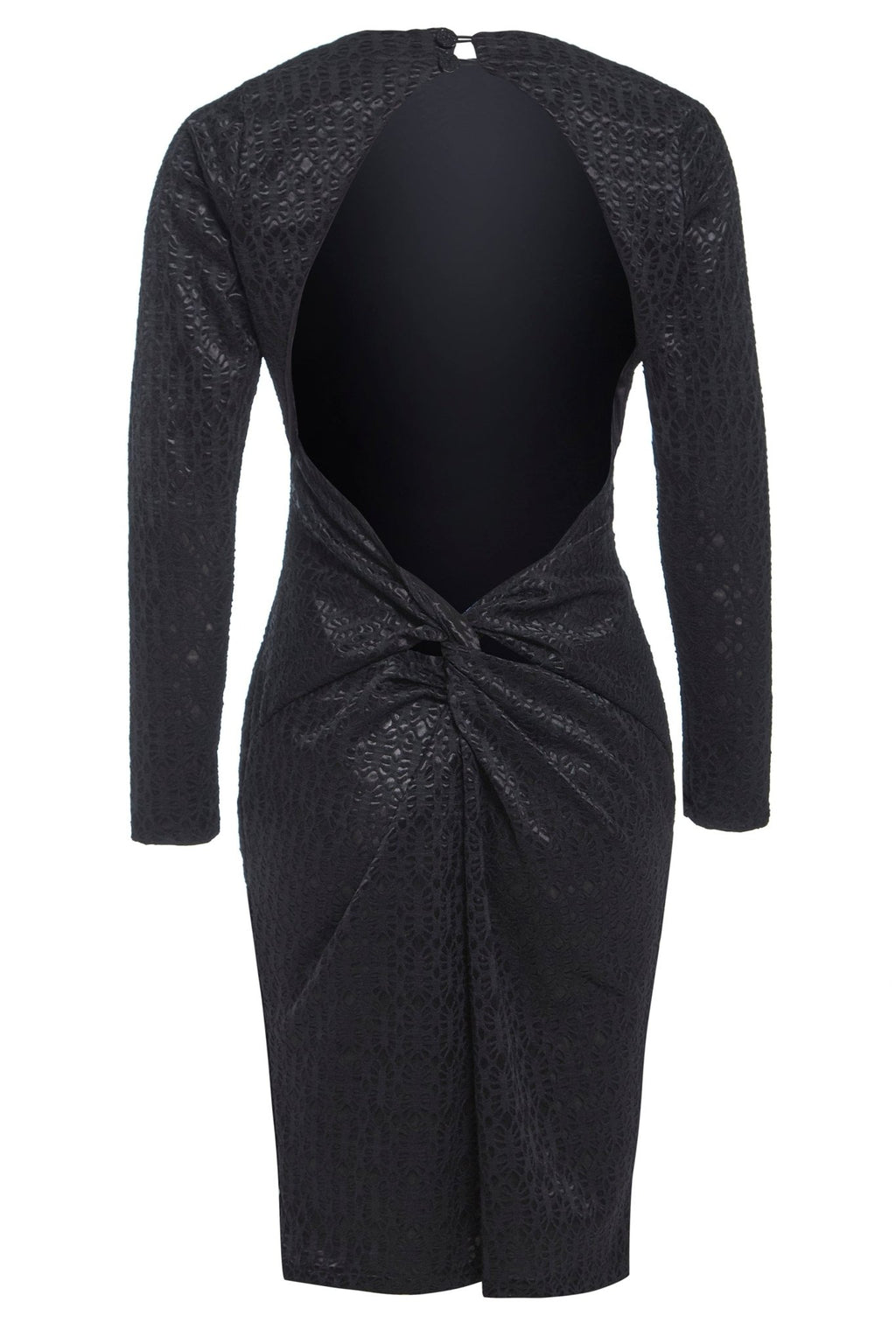 Black Twisted Backless Dress - Lolomo!