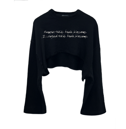 Plum Blossom Cropped Sweatshirt