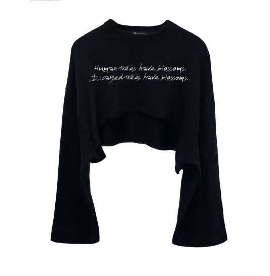 Plum Blossom Cropped Sweatshirt