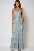 Blue Cami Embellished Maxi Dress - Lolomo!