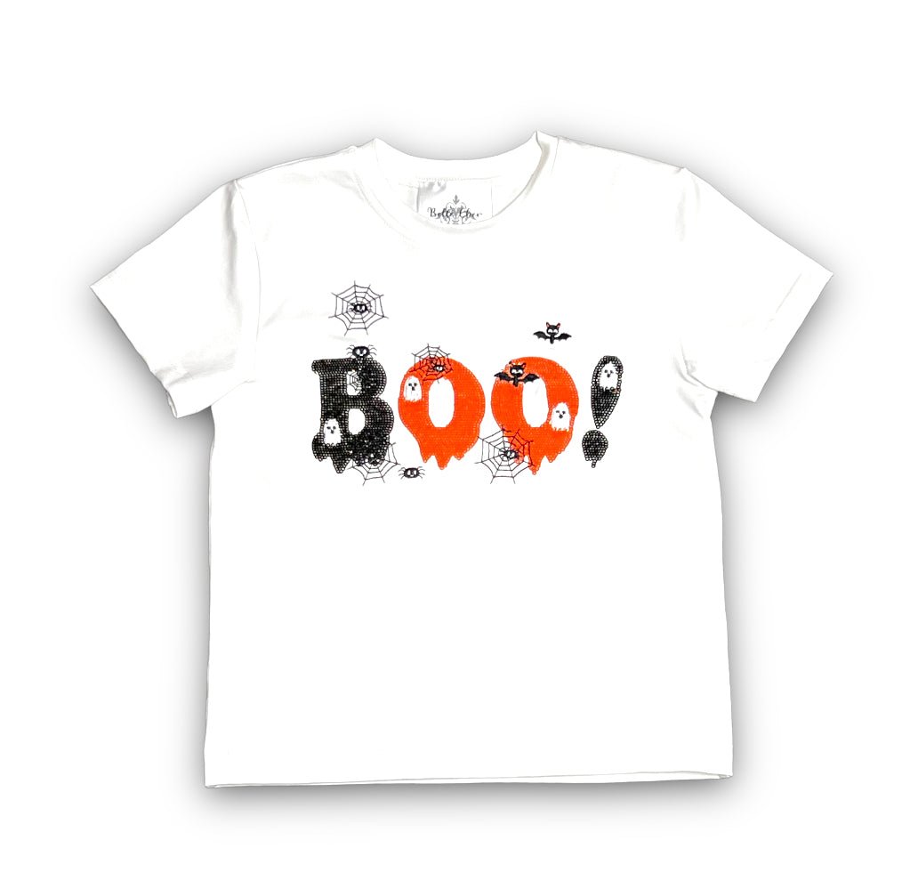 Boo and Spider Sequin Kid Shirt - Lolomo!