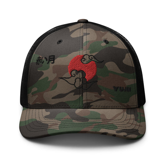 Gorra de camionero con camuflaje de luna roja